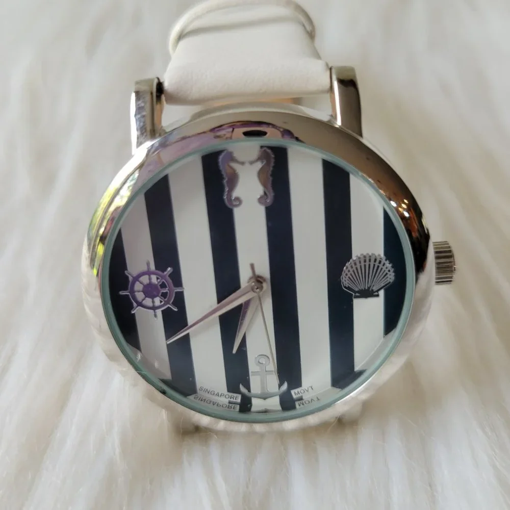 White Nautical Themed Fashion Watch